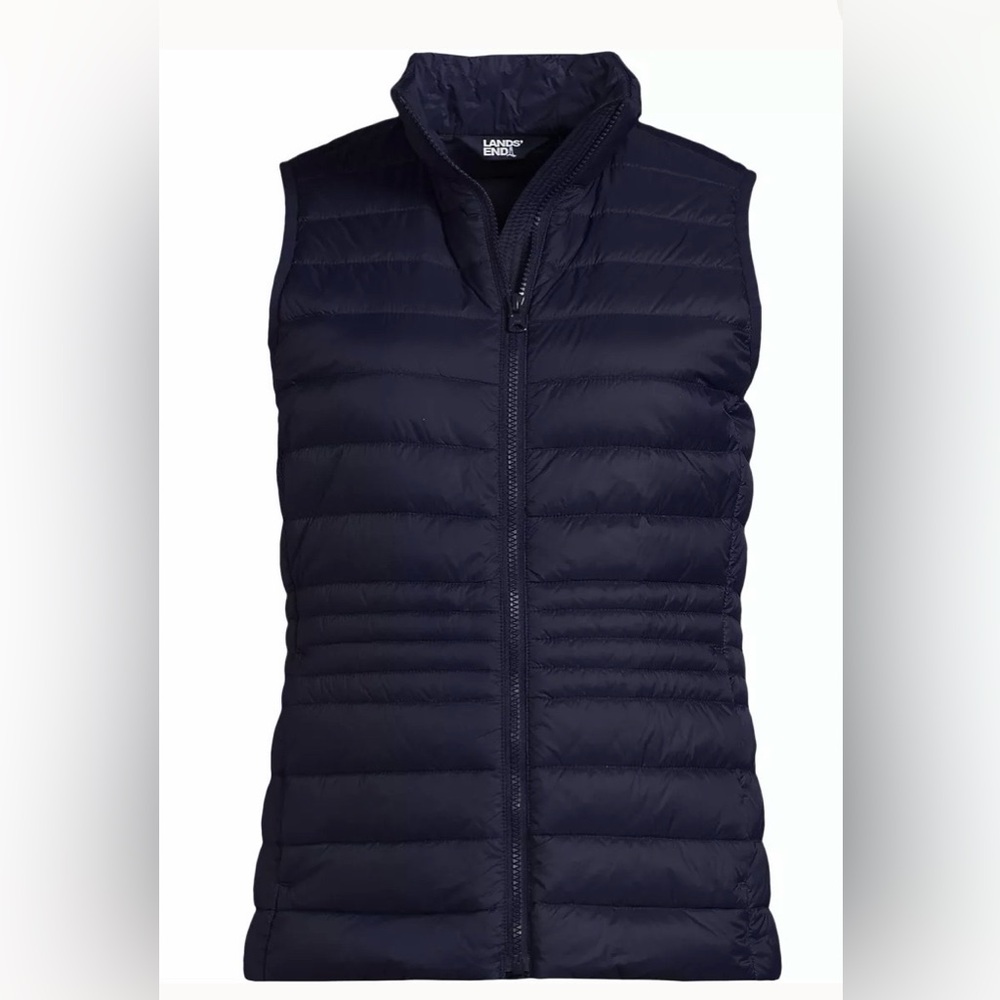 NWT Lands' End Women's Classic Black Vest V3